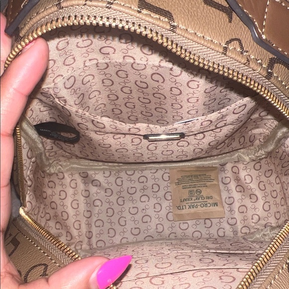 Guess Tan Monogram Backpack - Picture 4 of 4